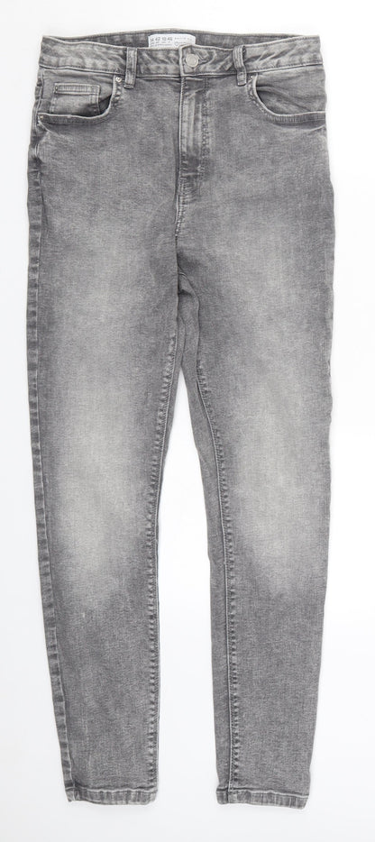 Denim Co Womens Grey  Denim Skinny Jeans Size 14 L27.5 in