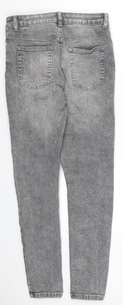 Denim Co Womens Grey  Denim Skinny Jeans Size 14 L27.5 in