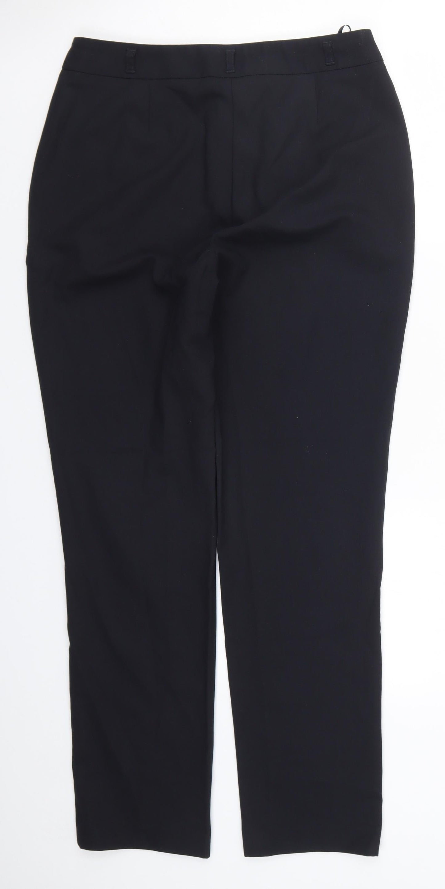 Womens UK Size 10 Preworn Regular Fit  Black Trousers