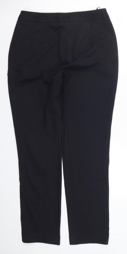 Womens UK Size 10 Preworn Regular Fit  Black Trousers