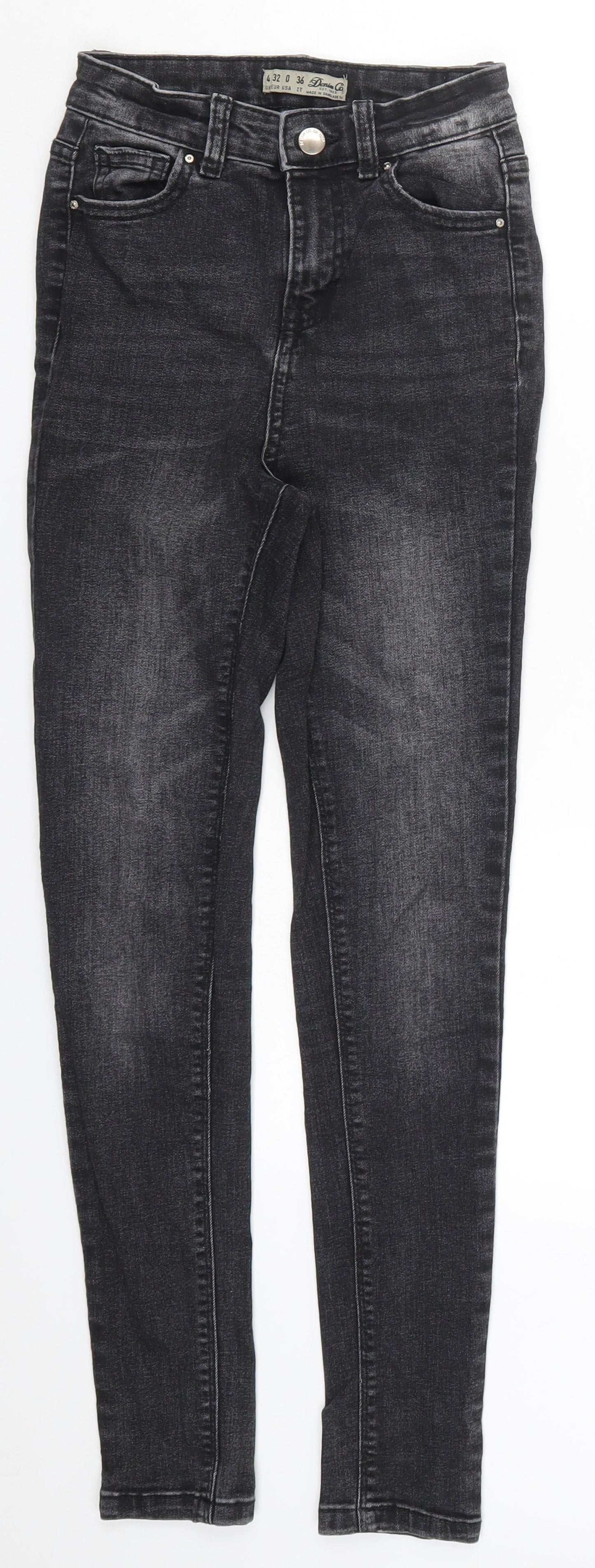 Denim Co Womens Black  Denim Skinny Jeans Size 4 L26 in