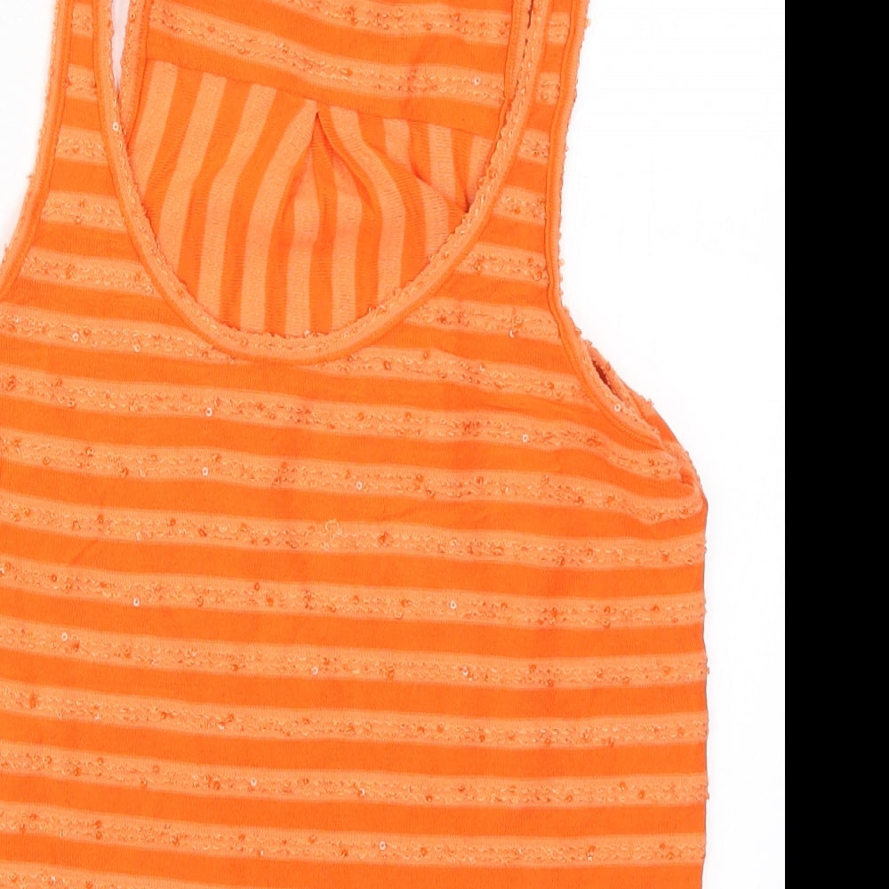 Womens UK Size 6 NEXT Orange Basic Tank