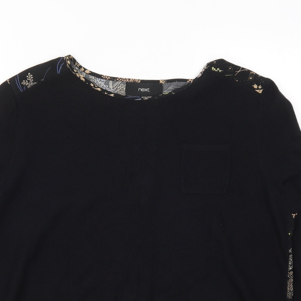 Womens UK Size 14 NEXT Black Basic T-Shirt