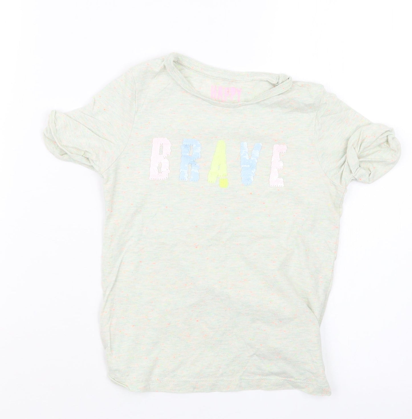 F&F Girls Green   Basic T-Shirt Size 6-7 Years