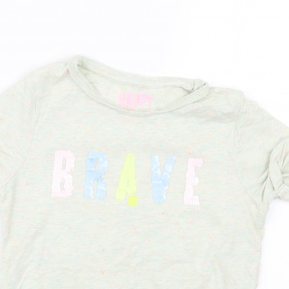 F&F Girls Green   Basic T-Shirt Size 6-7 Years