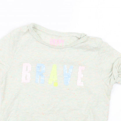F&F Girls Green   Basic T-Shirt Size 6-7 Years