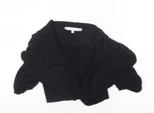 Red Herring Womens Black  Knit Cardigan Jumper Size 12