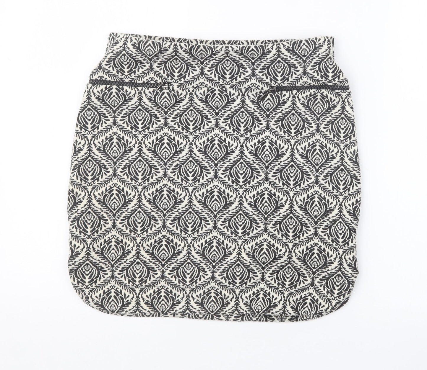 NEXT Womens Black Geometric  Straight & Pencil Skirt Size 10