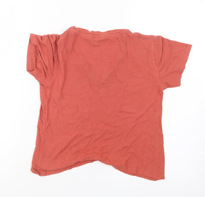 Womens UK Size 8 Great plains Orange Cropped T-Shirt