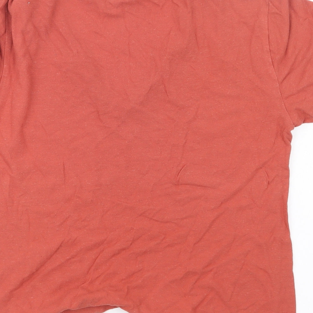 Womens UK Size 8 Great plains Orange Cropped T-Shirt
