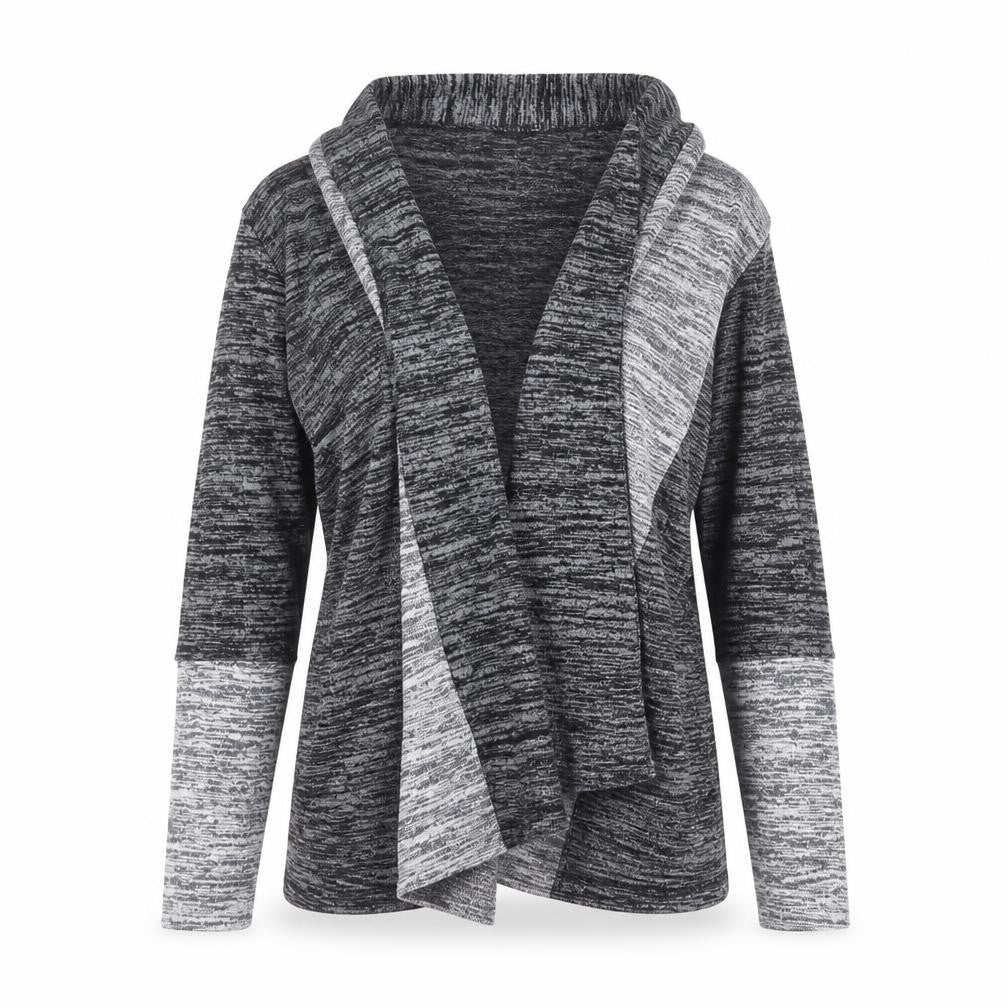Front view of Ge Shan Pin Yue women’s black cardigan jumper, size XL