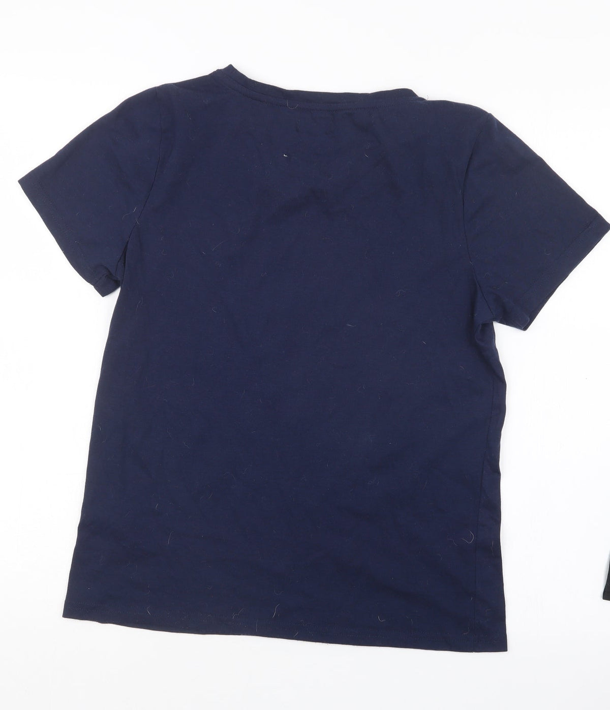 Back view of Avenue women’s blue geometric top pyjama top, size M