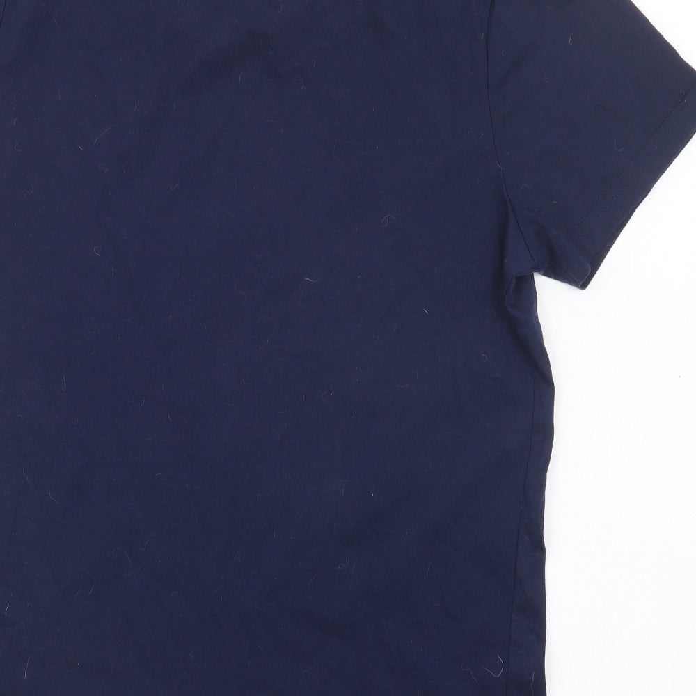 Brand and care label for Avenue women’s blue geometric top pyjama top, size M
