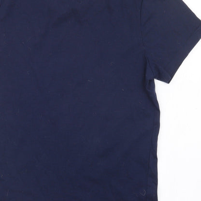 Brand and care label for Avenue women’s blue geometric top pyjama top, size M