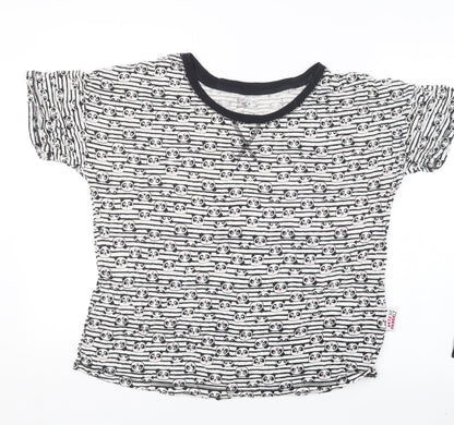 Love to Lounge Womens Black Geometric  Top Pyjama Top Size 14