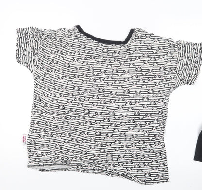 Love to Lounge Womens Black Geometric  Top Pyjama Top Size 14