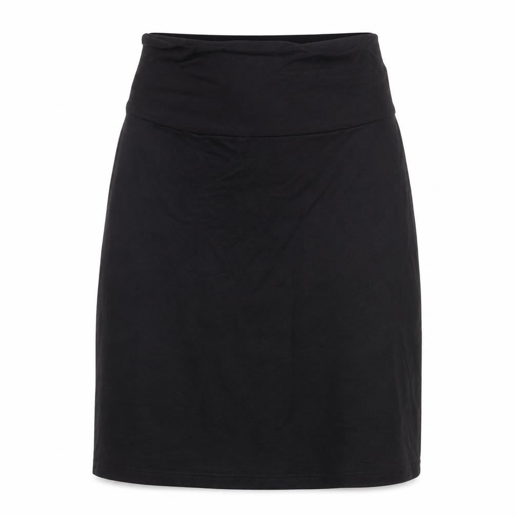 Front view of Moda women’s black straight & pencil skirt, size UK 10