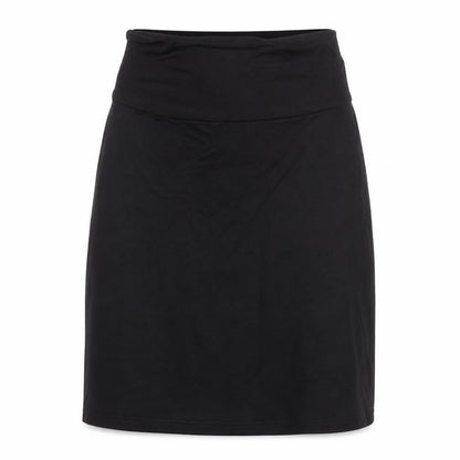 Front view of Moda women’s black straight & pencil skirt, size UK 10