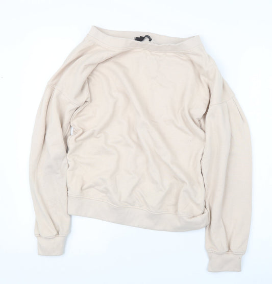 Womens UK Size 8 Missguided Beige Pullover Jumper