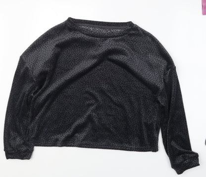 Primark Womens Grey Animal Print  Pullover Jumper Size 10