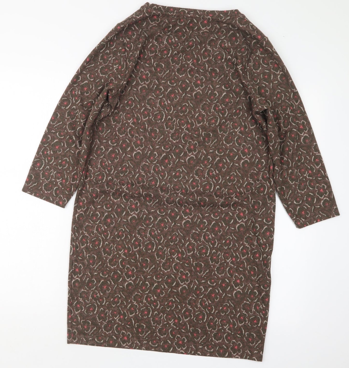 TU Womens Brown Geometric  Jumper Dress  Size 10