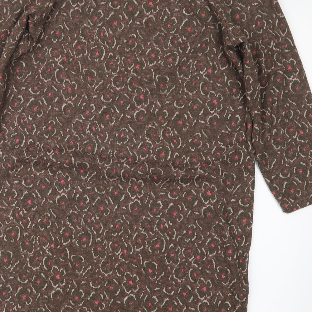 TU Womens Brown Geometric  Jumper Dress  Size 10