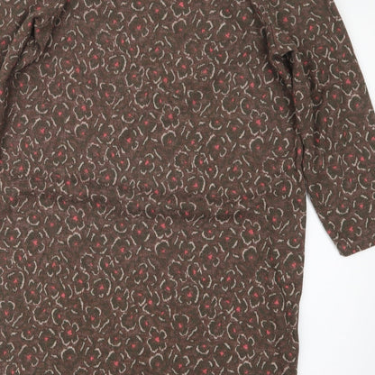 TU Womens Brown Geometric  Jumper Dress  Size 10