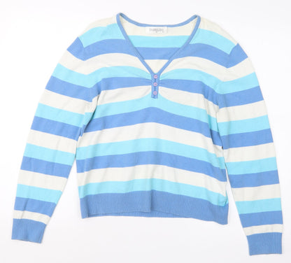 Womens UK Size M FABRIZIO Blue Pullover Jumper