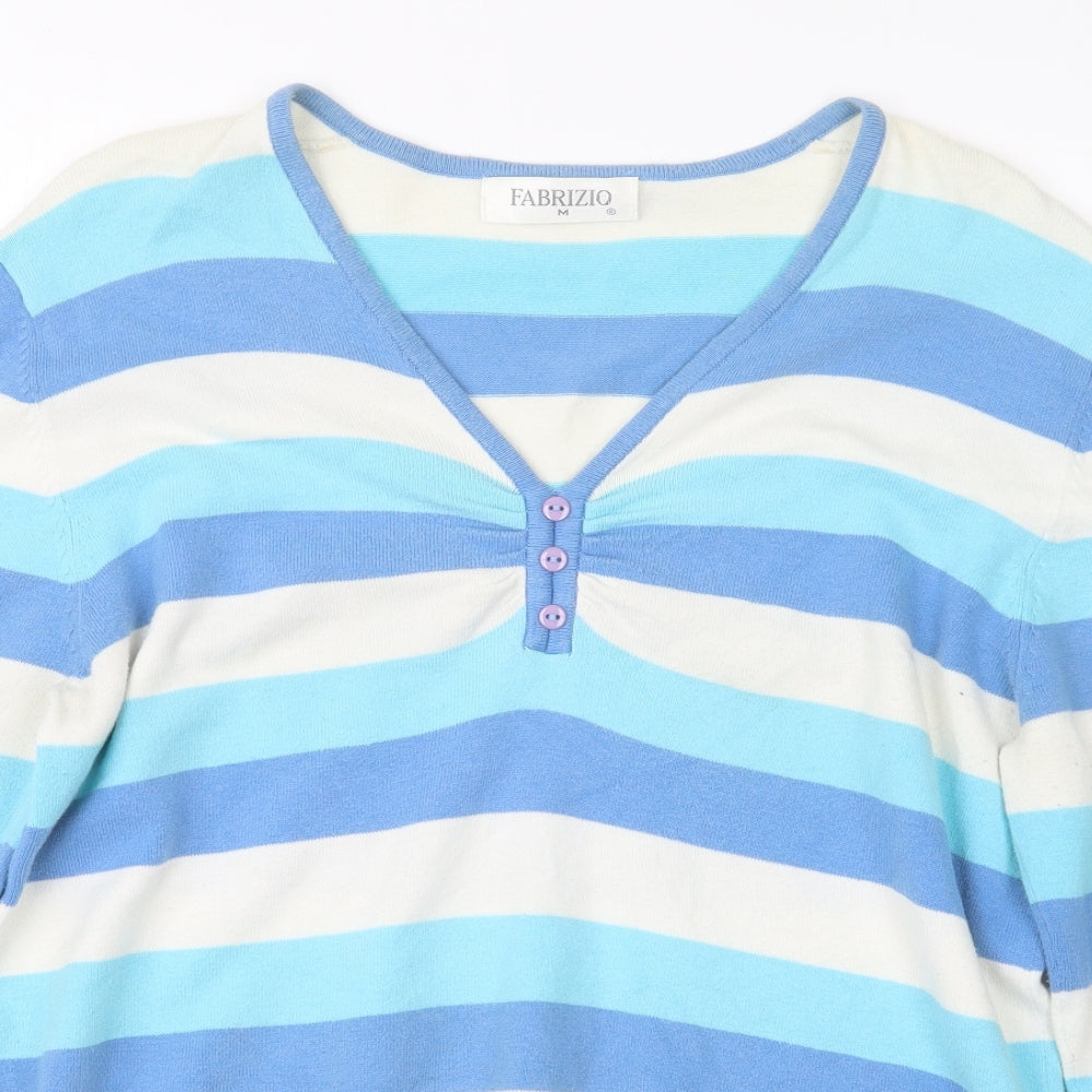 Womens UK Size M FABRIZIO Blue Pullover Jumper