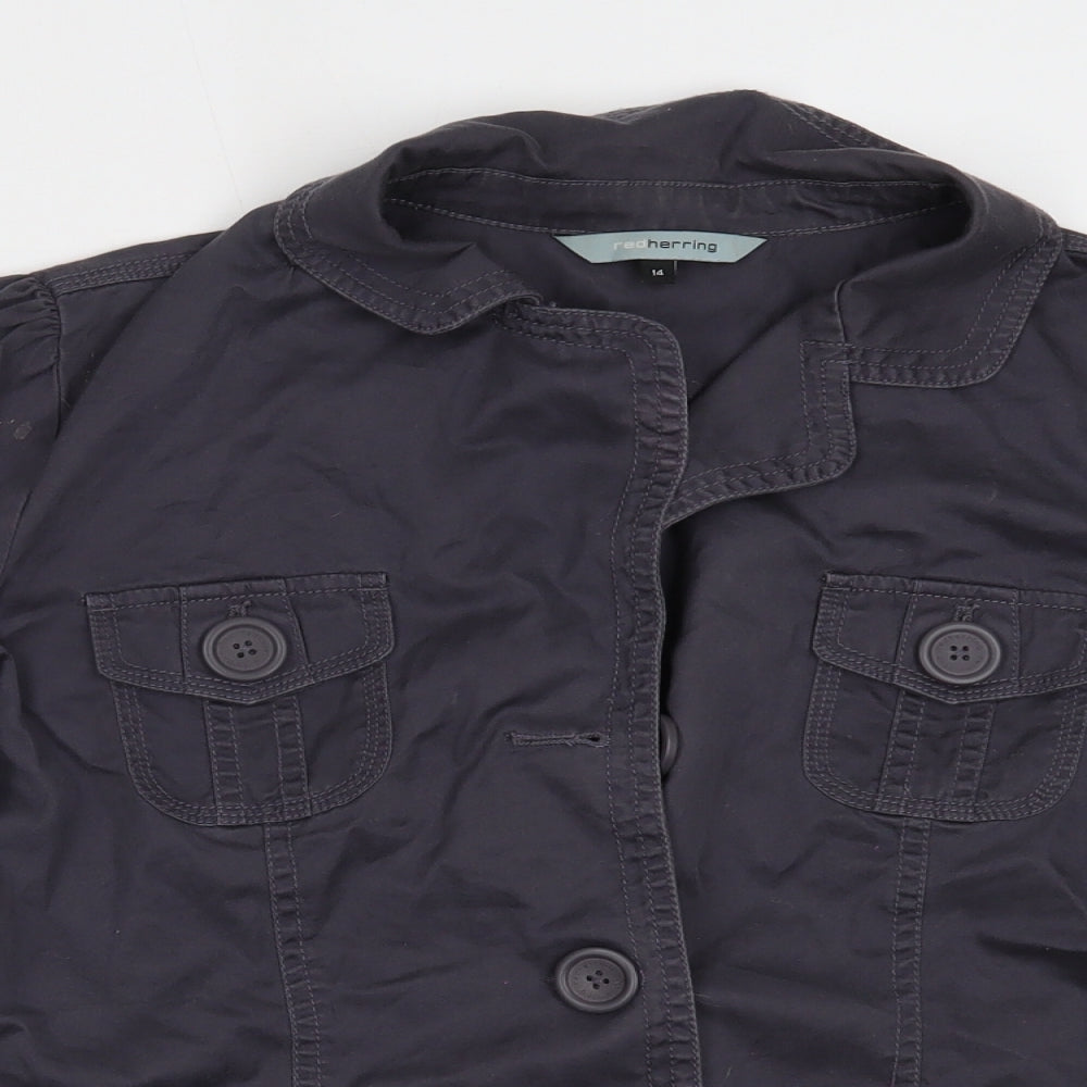 Red Herring Womens Grey   Jacket Blazer Size 14