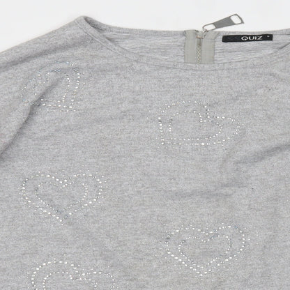 Quiz Womens Grey   Basic Blouse Size M