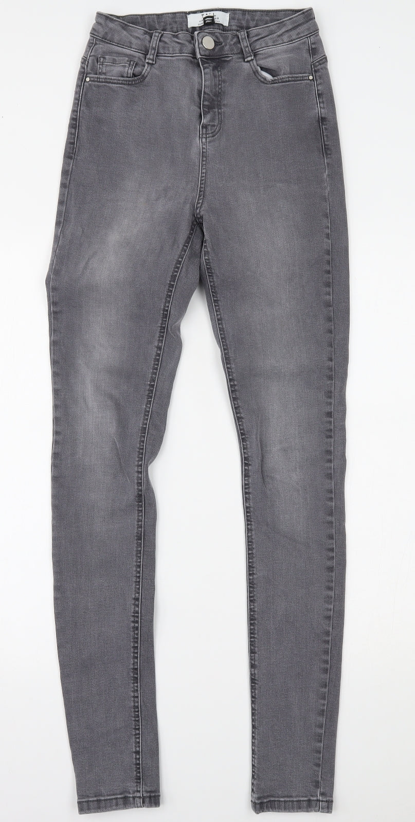 Dorothy Perkins Womens Grey  Denim Skinny Jeans Size 8 L29 in