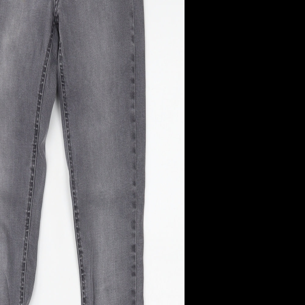 Dorothy Perkins Womens Grey  Denim Skinny Jeans Size 8 L29 in
