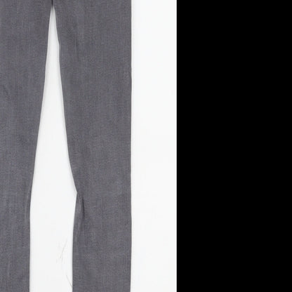 Dorothy Perkins Womens Grey  Denim Skinny Jeans Size 8 L29 in