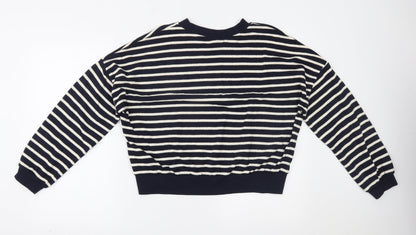 Primark Womens Blue Striped  Pullover Jumper Size S
