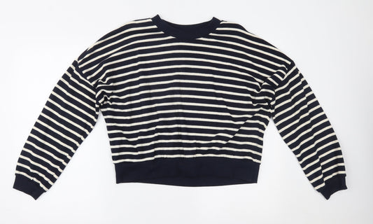 Primark Womens Blue Striped  Pullover Jumper Size S
