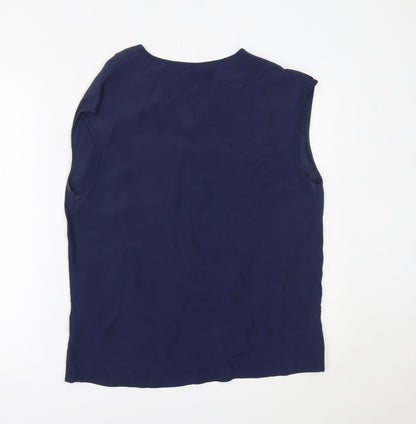 Womens UK Size 12 Warehouse Blue Basic Tank