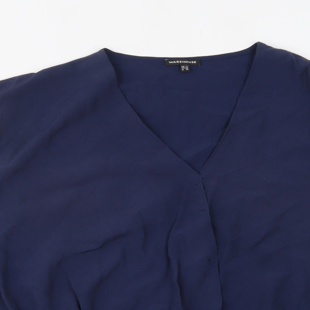 Womens UK Size 12 Warehouse Blue Basic Tank