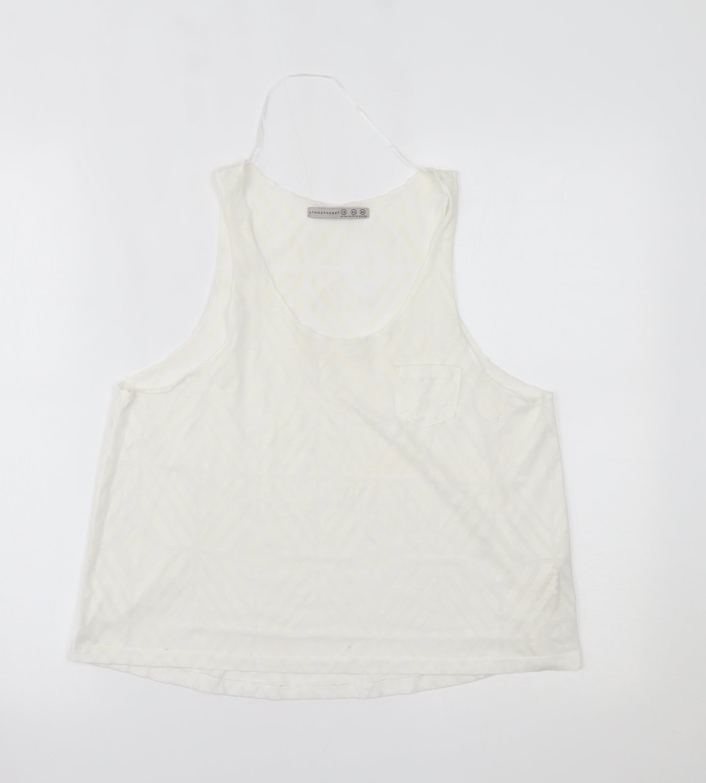 Primark Womens White   Basic Tank Size 14