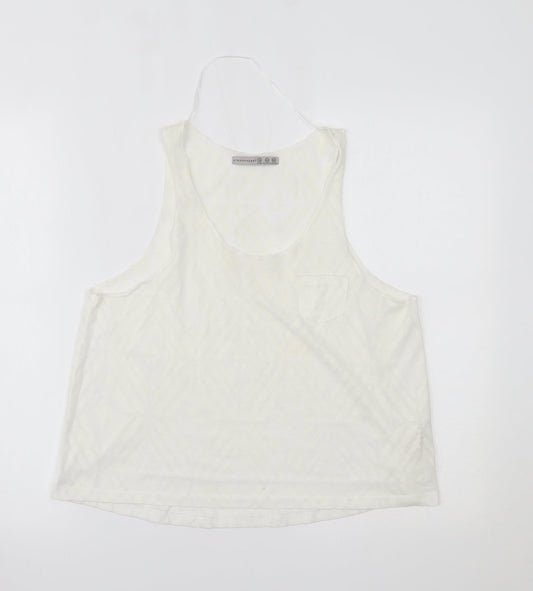 Primark Womens White   Basic Tank Size 14