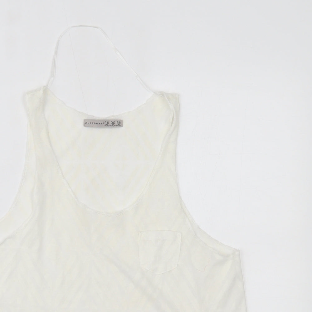 Primark Womens White   Basic Tank Size 14