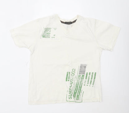 Additional front view of George boys’ white basic t-shirt, size 8-9, years