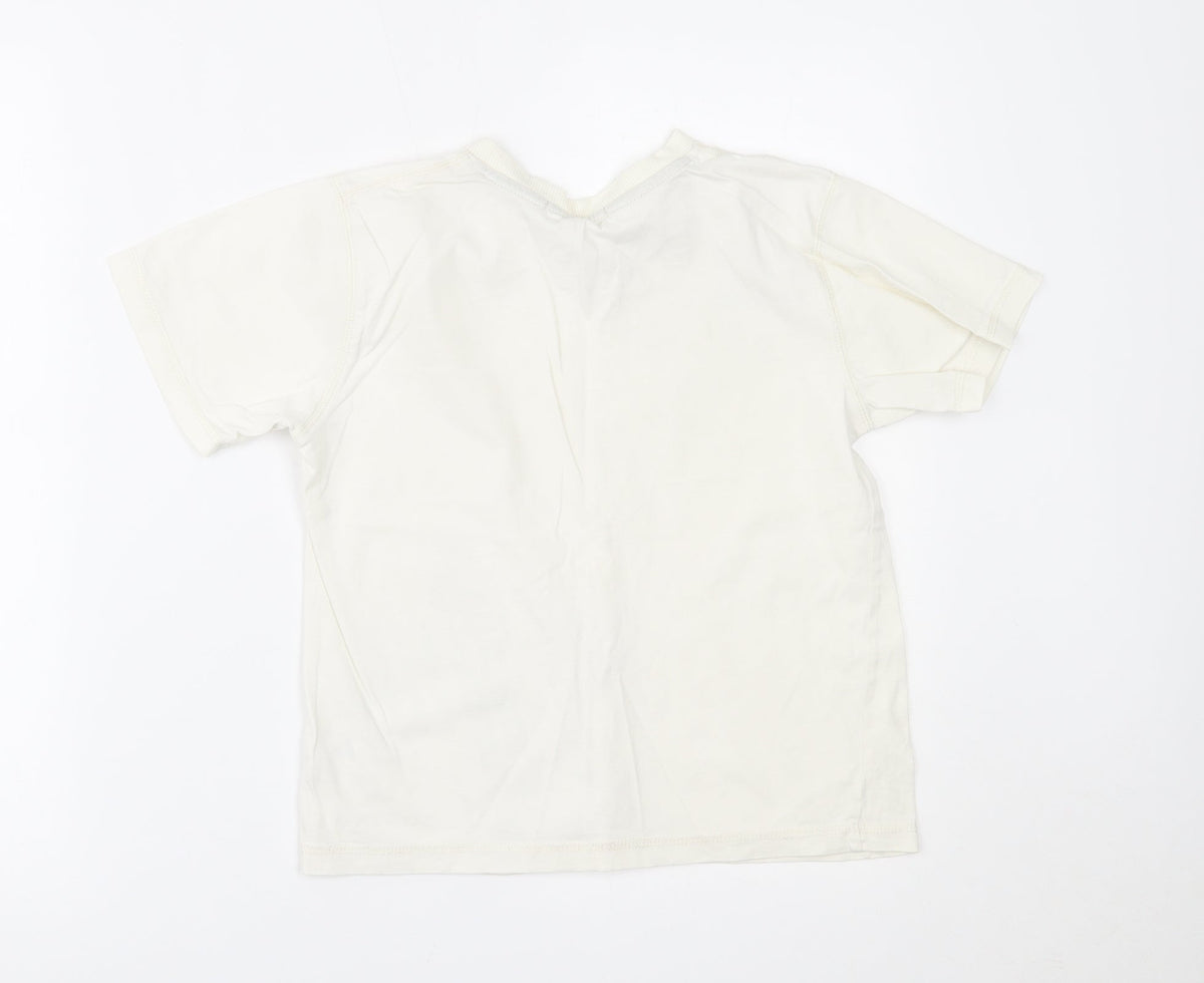 Back view of George boys’ white basic t-shirt, size 8-9, years