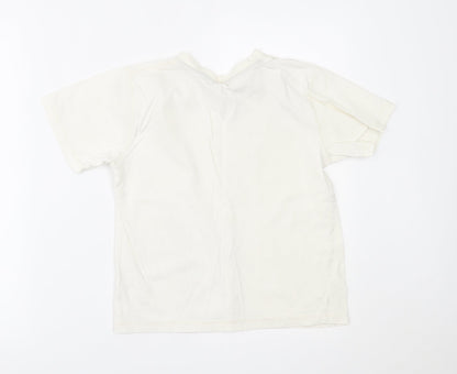 Back view of George boys’ white basic t-shirt, size 8-9, years