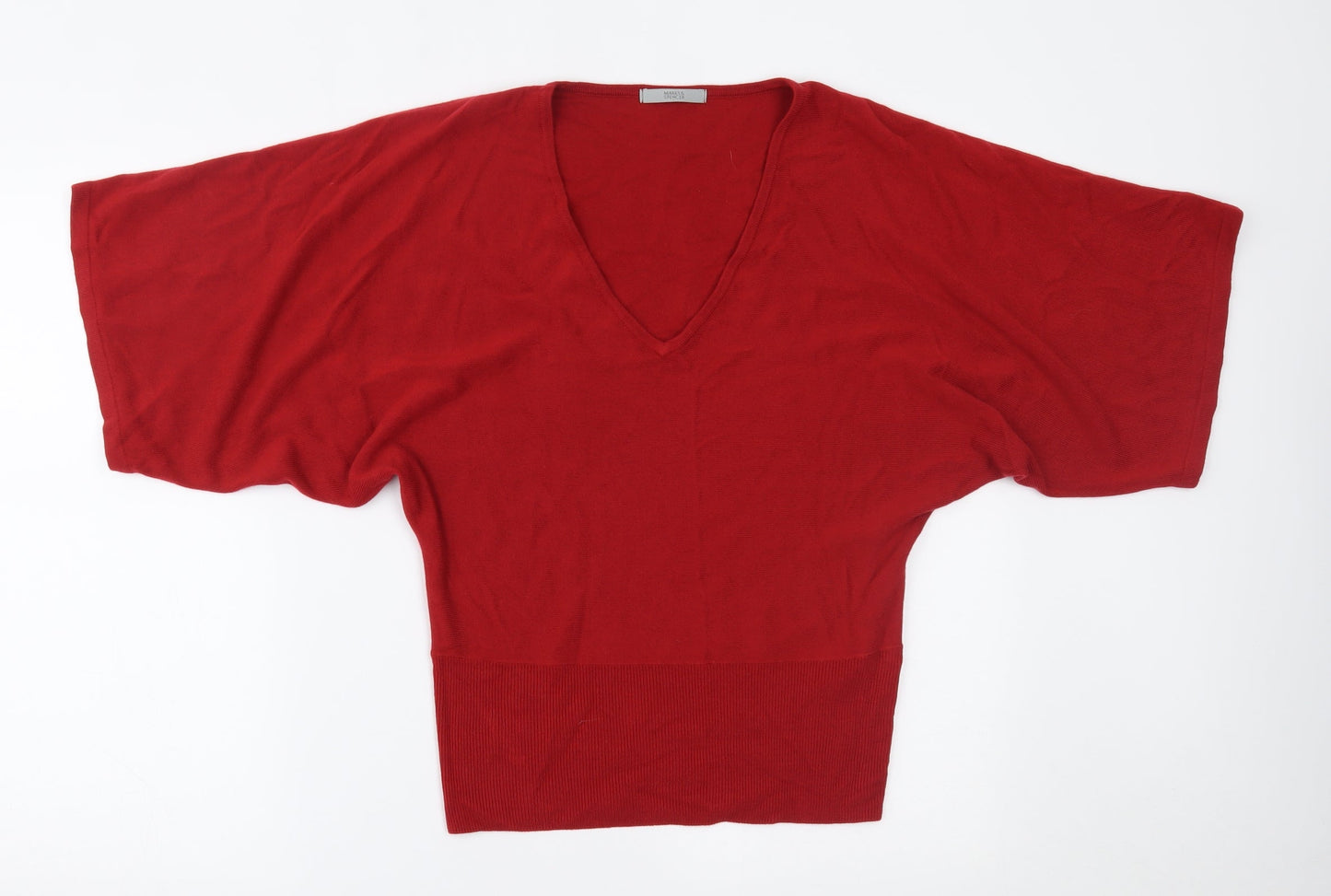 Womens UK Size 8 Marks and Spencer Red Basic Blouse