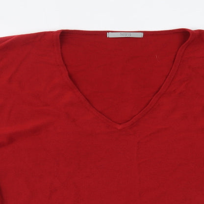 Womens UK Size 8 Marks and Spencer Red Basic Blouse