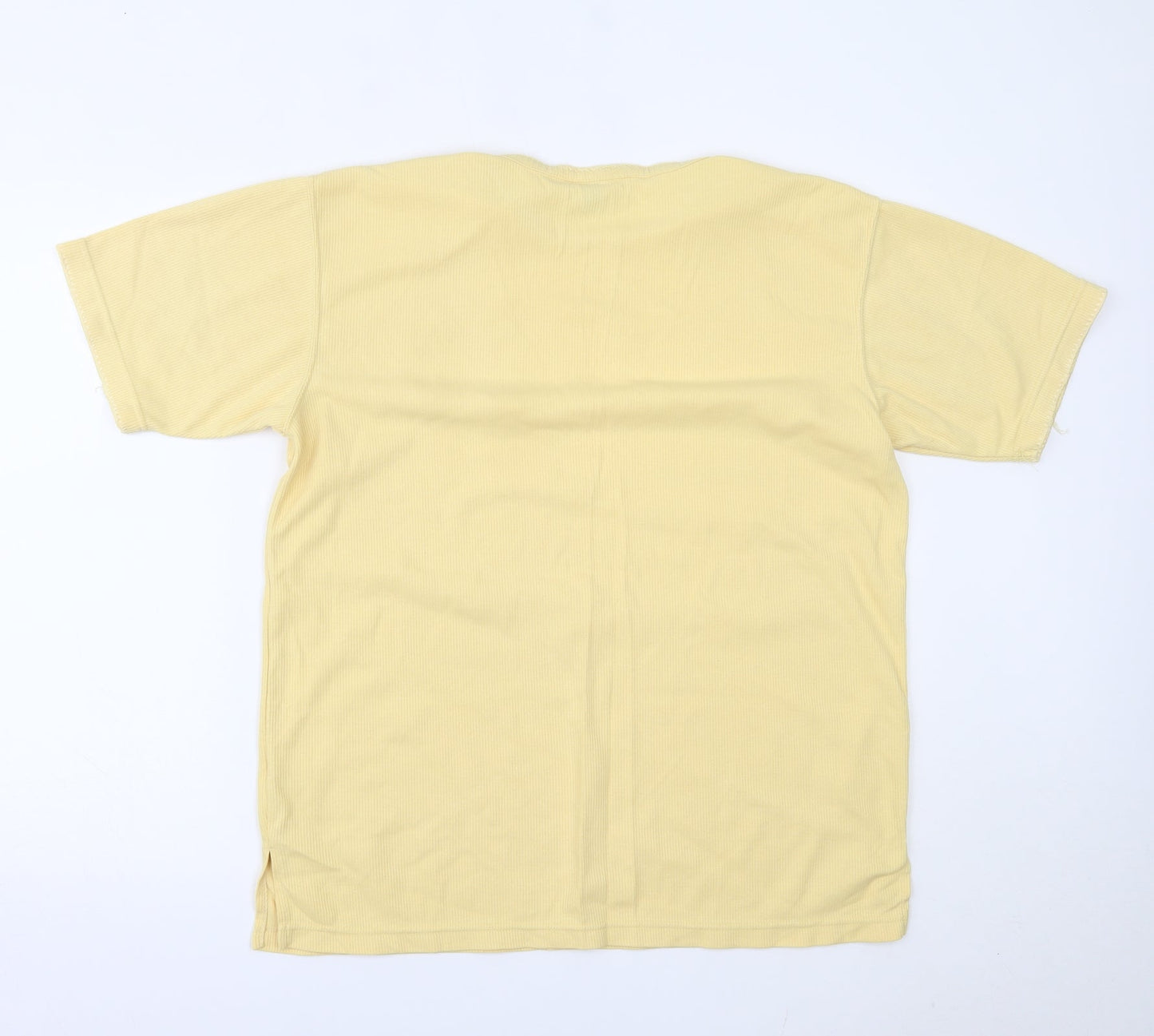 Womens UK Size M Casual Club Yellow Basic T-Shirt