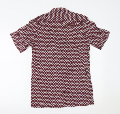 Jacob Harris Mens Red    Button-Up Size M