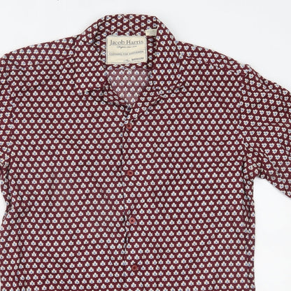 Jacob Harris Mens Red    Button-Up Size M