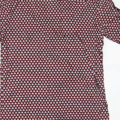Jacob Harris Mens Red    Button-Up Size M